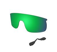 Saucer Lentes y almohadillas nasales de repuesto prémium para gafas de sol Oakley Resistor OJ9010, Verde jade polarizado, Taille unique