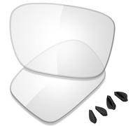 SAUCER Lentes y almohadillas nasales de repuesto prémium para gafas de sol Oakley Si Ballistic Shocktube OO9329 de alta defensa, HD transparente