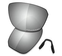 SAUCER Lentes y almohadillas nasales de repuesto prémium para gafas de sol Oakley Split Shot OO9416, Metal cromado polarizado, Talla única