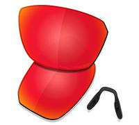 SAUCER Lentes y almohadillas nasales de repuesto prémium para gafas de sol Oakley Split Shot OO9416, Rojo (Fire Red Polarized), Talla única