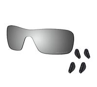 SAUCER Lentes y almohadillas nasales de repuesto prémium para gafas de sol Oakley Turbine Rotor OO9307 de alta definición, metal cromado polarizado
