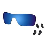 SAUCER Lentes y almohadillas nasales de repuesto premium para gafas de sol Oakley Turbine Rotor OO9307 de alta defensa, azul medianoche polarizado