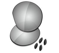 SAUCER Lentes y almohadillas nasales de repuesto prémium para Oakley Clifden OO9440 | Protección UV400, antiarañazos, ajuste preciso, Metal cromado polarizado, Talla única