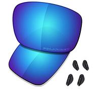 SAUCER Lentes y almohadillas nasales de repuesto prémium para Oakley Drop Point OO9367 | Protección UV400, antiarañazos, ajuste preciso, Azul glaciar polarizado, Talla única