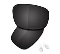 Saucer Lentes y almohadillas nasales de repuesto prémium para Oakley Socket Ti OX5019 de 54 mm, protección UV400, antiarañazos, ajuste preciso, Negro carbón polarizado, Taille unique