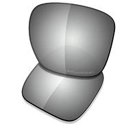 SAUCER Premium Replacement Lenses for Oakley Sliver XL OO9341 | Sliver XL Low Bridge Fit OO9346 Sunglasses High Defense - Chrome Metal Polarized