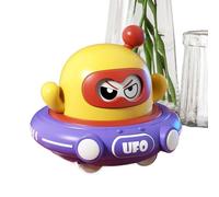 Saucer Toys - Lindo cohete de arrastre de cohetes, juguete para saltar, juego educativo, cambio de rostro, actividad para niños y niños, cumpleaños infantiles, jardín, suelo