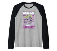 Saúco Pregúntame Acerca De Herbolario Retro Divertido Foraging Camiseta Manga Raglan