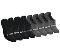 Saucony 8 pares de calcetines invisibles acolchados para mujer, Negro/carbón (8 pares), M