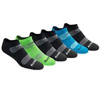 Saucony - Calcetines para hombre, con malla transpirable, ajuste cómodo, multipack - Negro -