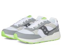 Saucony Eclipse Kidz - Tenis unisex para niños, blanco/gris/lima, 3 Big Kid