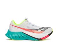 Saucony Endorphin Pro 4 para mujer, Blanco/Mutante, 43 EU