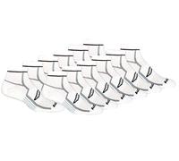 Saucony Men's Multi-Pack Bolt Performance Quarter Socks, White (12 Pairs), Shoe Size: 8-12