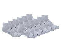 Saucony Men's Multi-Pack Mesh Ventilating Comfort Fit Performance Quarter Socks (6, Grey (12 Pairs), Shoe Size: 8-12