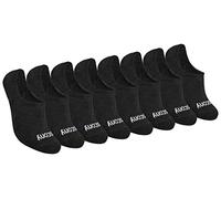 Saucony No Show Cushioned Invisible Liner Socks, Available in S-l (8, 16 Pairs) Calcetines para Correr, Black Basic (8 Pares), M (Pack Mujer