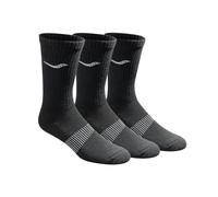Saucony Paquete múltiple de calcetines altos de malla para hombre, ajuste cómodo, color negro sólido (3 pares), talla L, Pie sólido negro (3 pares), Large