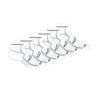 Saucony Paquete múltiple de calcetines Bolt Performance Quarter para hombre, Blanco (6 pares)., X-Large