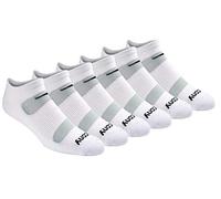 Saucony Rundry Mesh Ventilating Comfort Fit Performance No-Show Socks, Available in M-XXL (6, 12, 18 Pairs) Calcetines para Correr, Blanco (6 Pares), L (Pack de 6) para Hombre