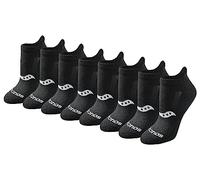 Saucony Paquete múltiple de calcetines deportivos para correr para mujer (paquete de 16), Negro sólido (8 pares), L