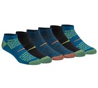 Saucony Paquete múltiple de calcetines invisibles de malla para hombre, ajuste cómodo, ajuste cómodo, color azul marino Fashion Repreve (6 pares), talla L, Navy Fashion Repreve (6 pares), Large