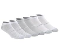 Saucony Paquete múltiple de calcetines invisibles de malla para hombre, ajuste cómodo, ajuste cómodo, color blanco Repreve (6 pares), talla L, White Repreve (6 Pares), Large