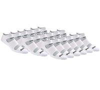 Saucony Paquete múltiple de Calcetines Invisibles de Malla ventilados de Ajuste cómodo, Blanco (18 Pares), L (Pack Hombre