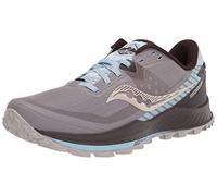 Saucony Peregrine 11 Zapatillas de Trail Running para Mujer, Gris Bleu Ciel Noir, 6 Wide