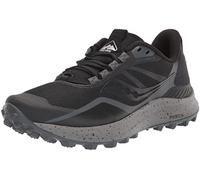Saucony Peregrine 12Trail - Tenis de Correr para Mujer, Negro/Carbón, 9 Wide