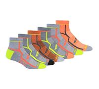 Saucony Rundry Bolt Performance Quarter Socks, Available in L-XL (6, 12 Pairs) Calcetines, Naranja Surtido (6 Pares), (Pack de 24) Hombres