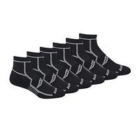Saucony Rundry Bolt Performance Quarter Socks, Available in L-XL (6, 12 Pairs) Calcetines para Correr, Black Basic (6 Pares), (Pack de 24) para Hombre