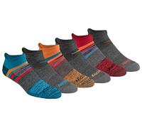 Saucony RunDry - Calcetines de malla ventilados para hombre, calcetines con refuerzo antirrozaduras en la parte alta del talón, alto rendimiento, paquete múltiple, Large