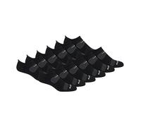 Saucony RunDry - Calcetines de malla ventilados para hombre, calcetines con refuerzo antirrozaduras en la parte alta del talón, alto rendimiento, paquete múltiple, Negro (12 pares)., Large