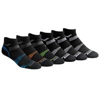 Saucony Paquete múltiple de calcetines de malla ventilados de ajuste cómodo para hombre, Black Fashion (6 Pares), Large