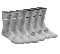Saucony Rundry Mesh Ventilating Comfort Fit Performance Crew Socks, Available in L-XL (3, 6, 12 Pairs) Calcetines para Correr, Gris (6 Pares), (Pack de 6) para Hombre
