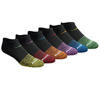 Saucony Multi-Pack Mesh Ventilating Comfort Fit Performance No-Show Socks Calcetines, Fashion Tipped Black (6 Pares), Shoe Size: 8-12 Hombres