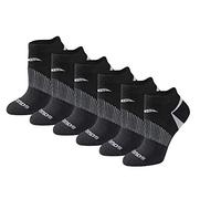 Saucony Rundry Performance Selective Cushion Socks, Available in S-l (6, 12 Pairs) Calcetines, Black Basic (6 Pares), Shoe Size: 4-7 (Pack de 6) Mujeres