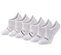 Saucony Rundry Performance Selective Cushion Socks, Available in S-l (6, 12 Pairs) Calcetines, Zapatillas Blancas/Gris (6 Pares), M (Pack de 6) para Mujer