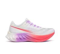 Saucony Tenis de correr Endorphin Pro 4 para mujer, Blanco/Crocus, 42.5 EU