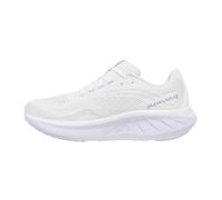 Saucony Tenis de Correr Ride 18 para Mujer, Blanco/Cardo, 10 Wide