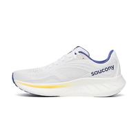 Saucony Tenis Ride 18 para hombre, Blanco/Azurita, 10.5