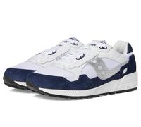 Saucony Tenis Shadow 5000 unisex para adultos, blanco/azul marino/plateado, 0 Women/14 Men