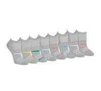 Saucony Women's Performance Super Lite No-Show Athletic Running Socks Multipack, Grey Assorted (8 Pairs), Shoe Size: 5-10