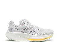 Saucony Women's Ride 17 Sneaker, White/Peel, 6