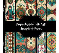 Saudi Arabia Folk Art Scrapbook Paper, Asian Junk Journal Paper, Travel Decorative Paper, DIY Projects, Origami, Collage Sheets, Decorative Paper, 10 Designs, Double Sided
