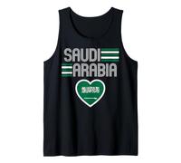 Saudi Arabia Retro Vintage Flag Heart National Pride Camiseta sin Mangas