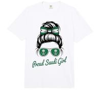 Saudi Girl Arabia Saudita Colores Bandera Game Day Ganador Spirit Comfort Colors Adult Heavyweight T-Shirt