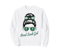 Saudi Girl Arabia Saudita Colores Bandera Game Day Ganador Spirit Sudadera