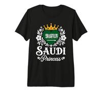 Saudi Princess Saudi Arabia Flag Proud Saudi Girl Camiseta Premium