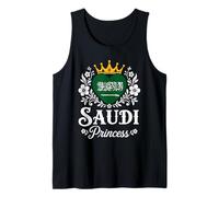 Saudi Princess Saudi Arabia Flag Proud Saudi Girl Camiseta sin Mangas