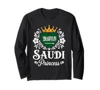 Saudi Princess Saudi Arabia Flag Proud Saudi Girl Manga Larga